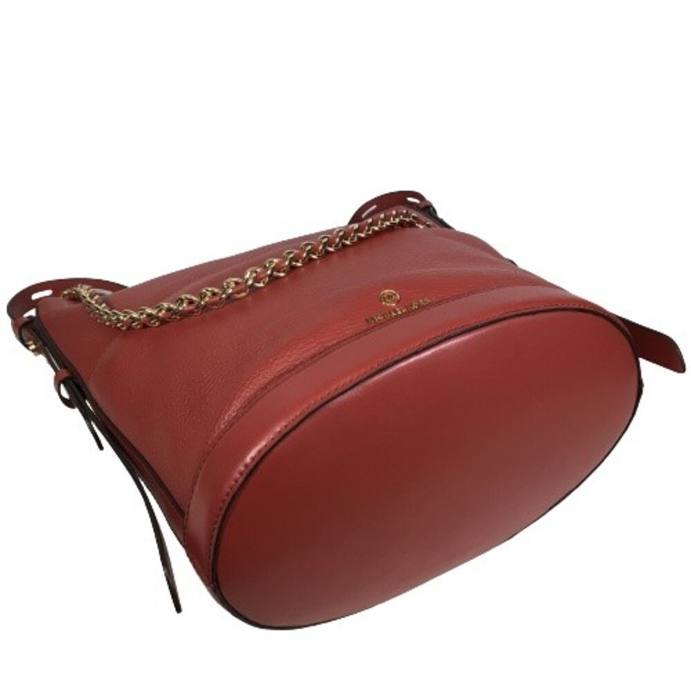 Michael Kors Reese Red Terracotta Pebbled Leather Hobo Shoulder Bag MRP $358 - Picture 10 of 16